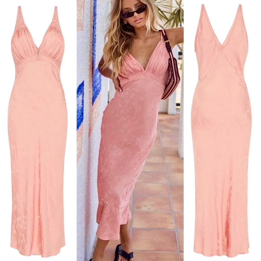 πΊπHPππΊ NWT Spell & The Gypsy Ocean Slip Dress Coral - Picture 7 of 16